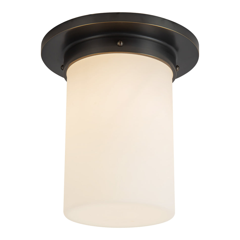 Mineral 8-in Black Flush Mount
