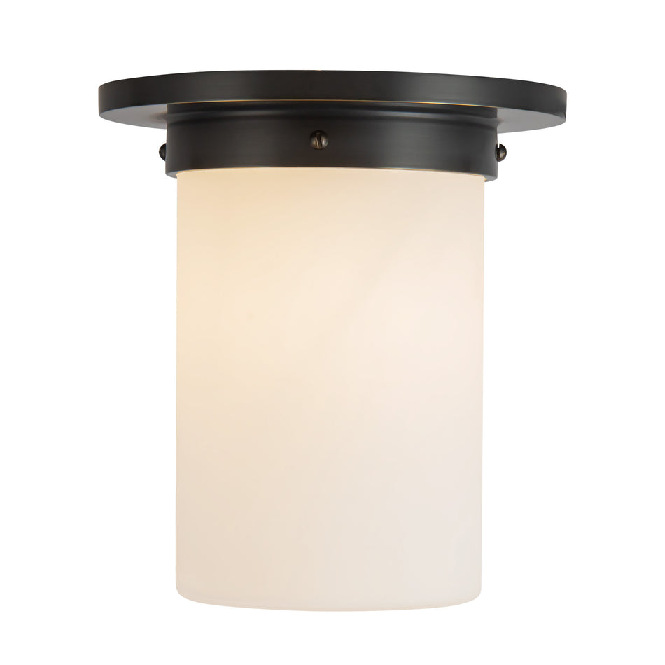 Mineral 8-in Black Flush Mount