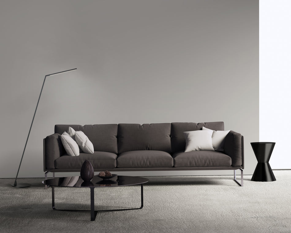 Miter 58-in Black LED Floor Lamp by KUZCO