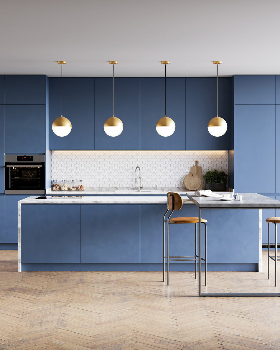 Monae 10-in Brushed Gold LED Pendant by KUZCO