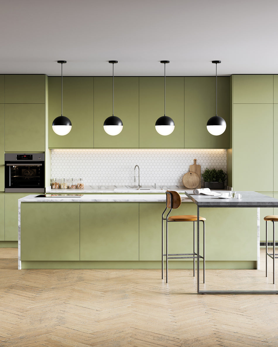 Monae 10-in Black LED Pendant by KUZCO