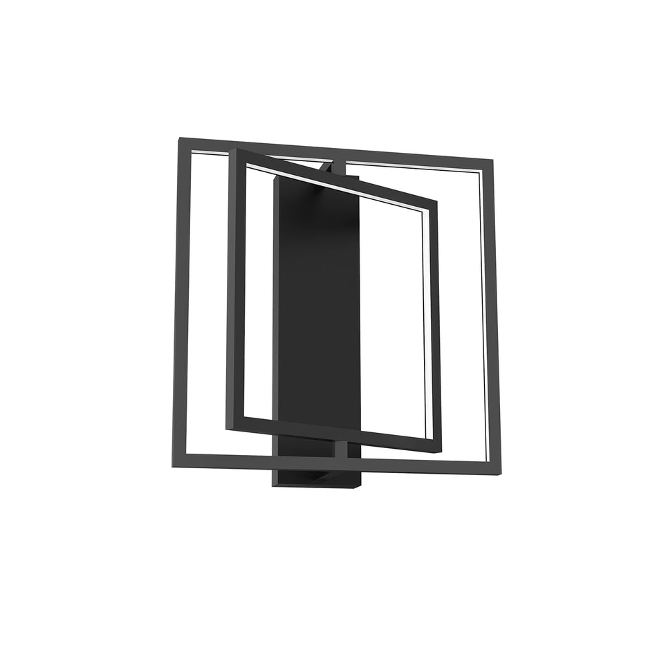 Mondrian 16-in Black LED Semi Flush Mount by KUZCO