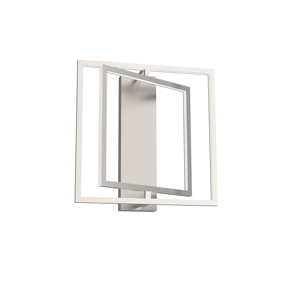Mondrian 16-in Brushed Nickel LED Semi Flush Mount by KUZCO