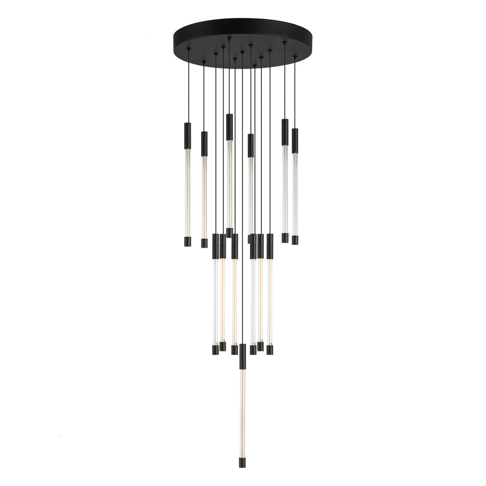 Motif 13-in Black LED Multi Pendant