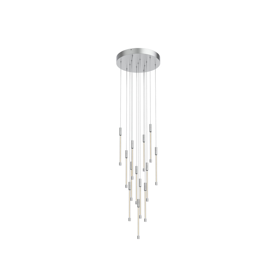 Motif 13-in Chrome LED Multi Pendant by KUZCO