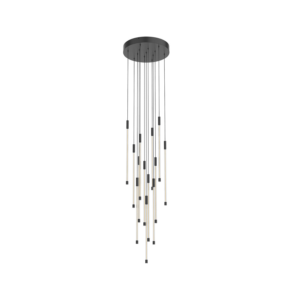Motif 21-in Black LED Multi Pendant by KUZCO