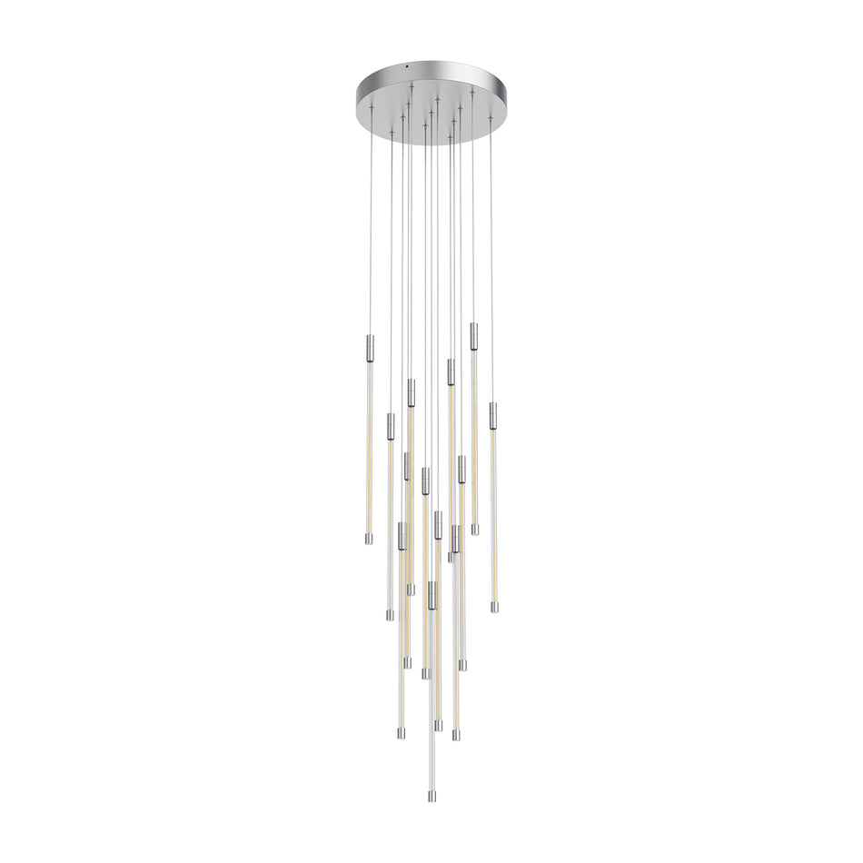 Motif 21-in Chrome LED Multi Pendant by KUZCO