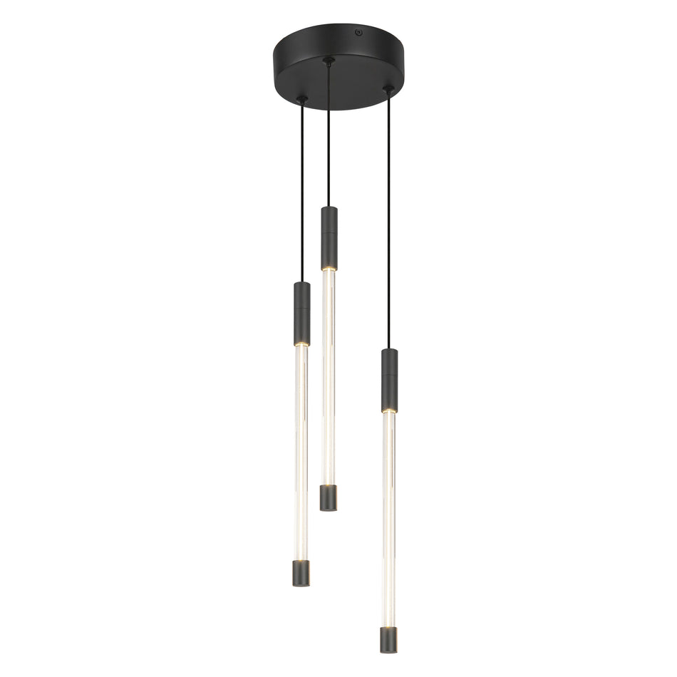 Motif 13-in Black LED Multi Pendant