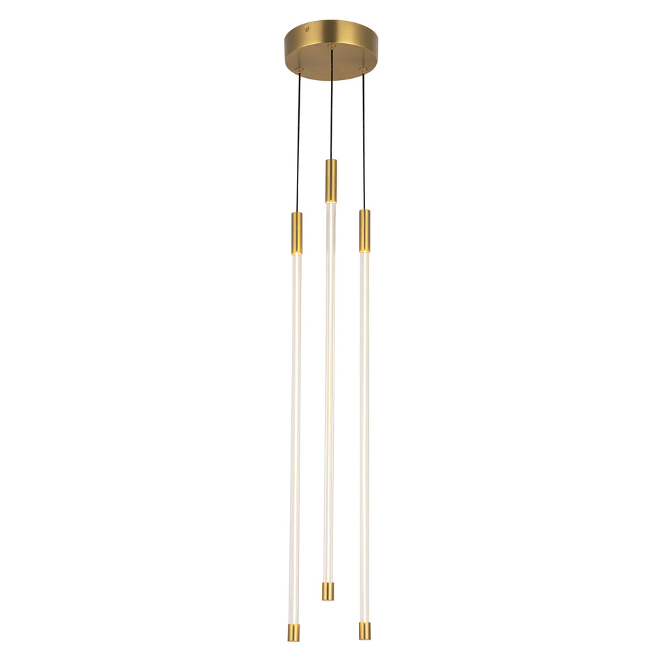 Motif 27-in Brushed Gold LED Multi Pendant