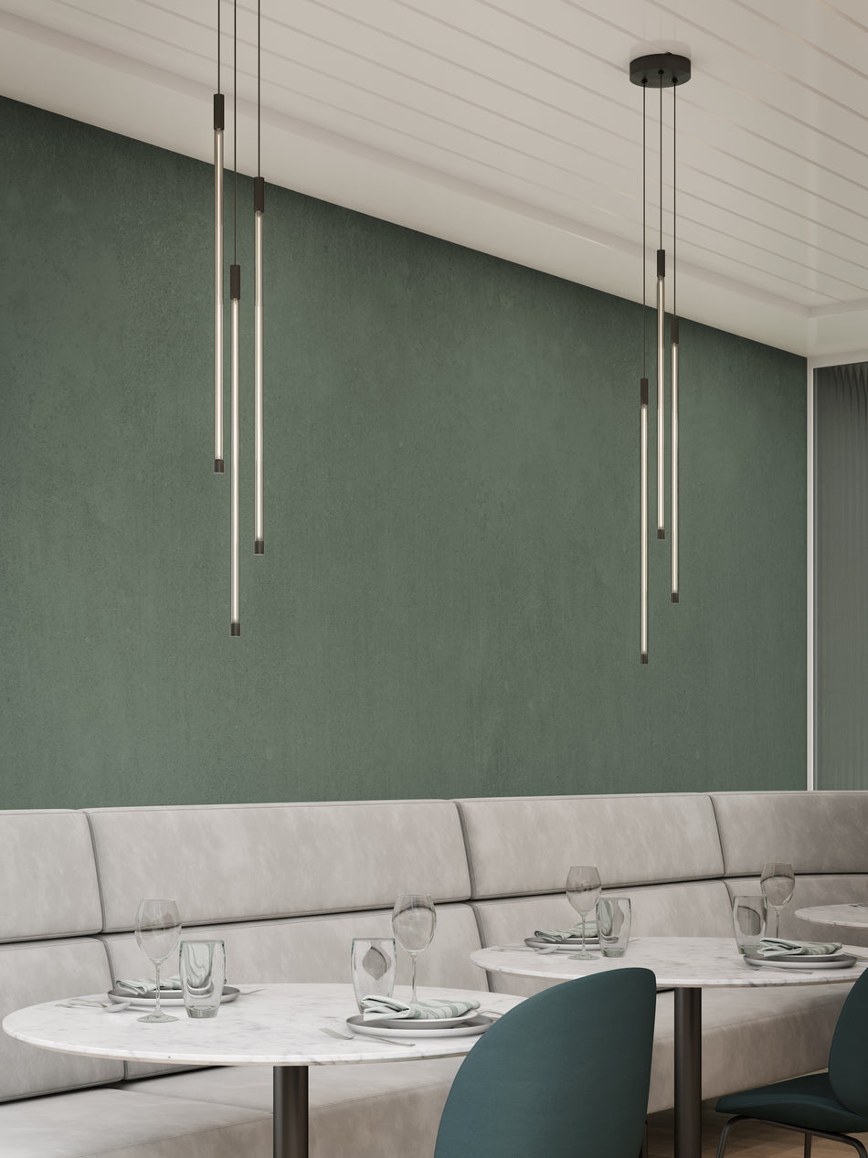 Motif 27-in Black LED Multi Pendant by KUZCO