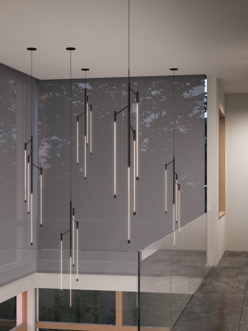 Motif 46-in Black LED Pendant by KUZCO