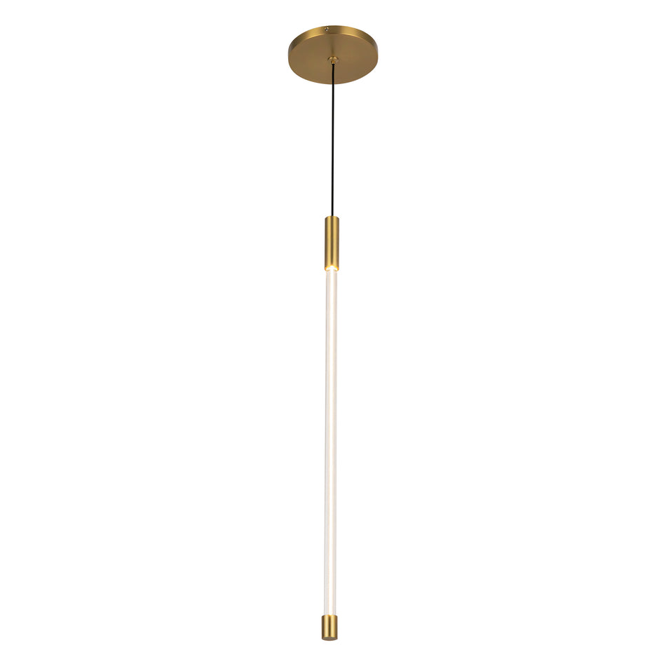 Motif 21-in Brushed Gold LED Pendant