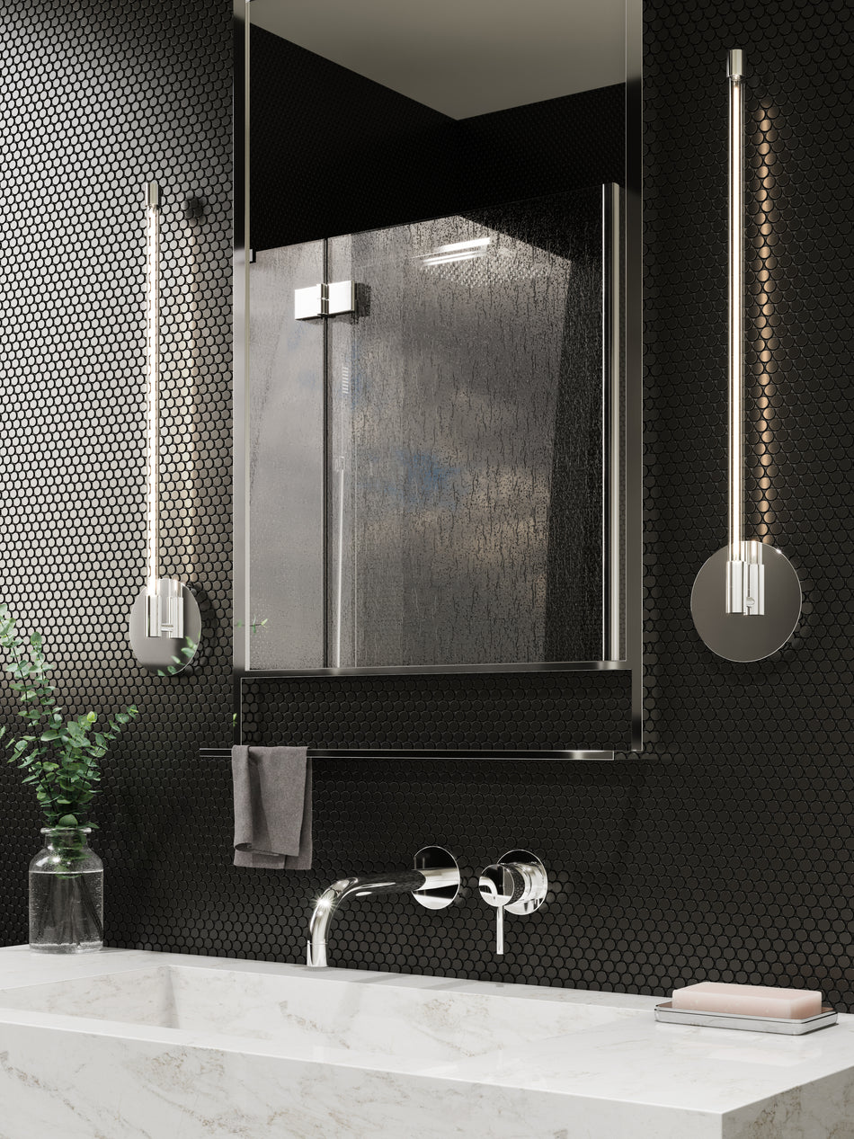 Motif 22-in Chrome LED Wall Sconce by KUZCO