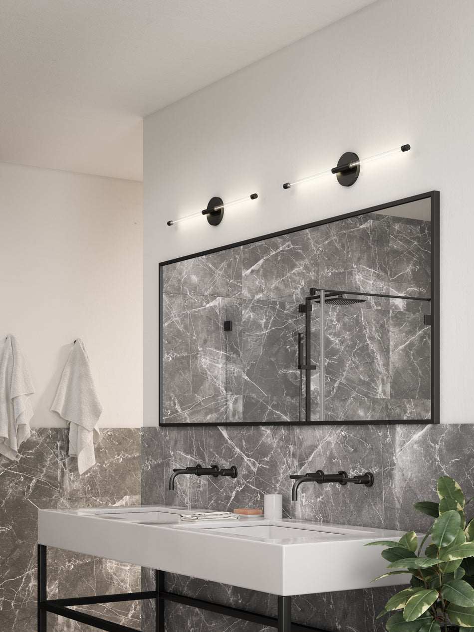 Motif 26-in Black LED Wall Sconce by KUZCO