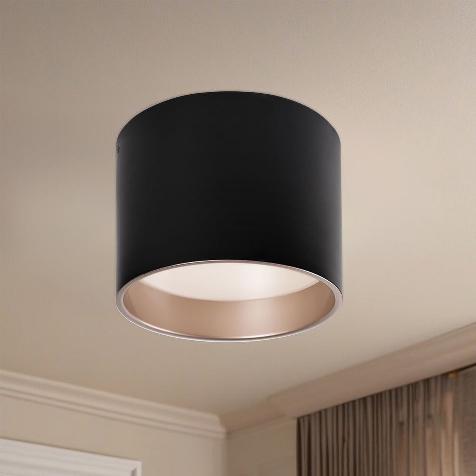 Mousinni 10-in Black LED Flush Mount by KUZCO