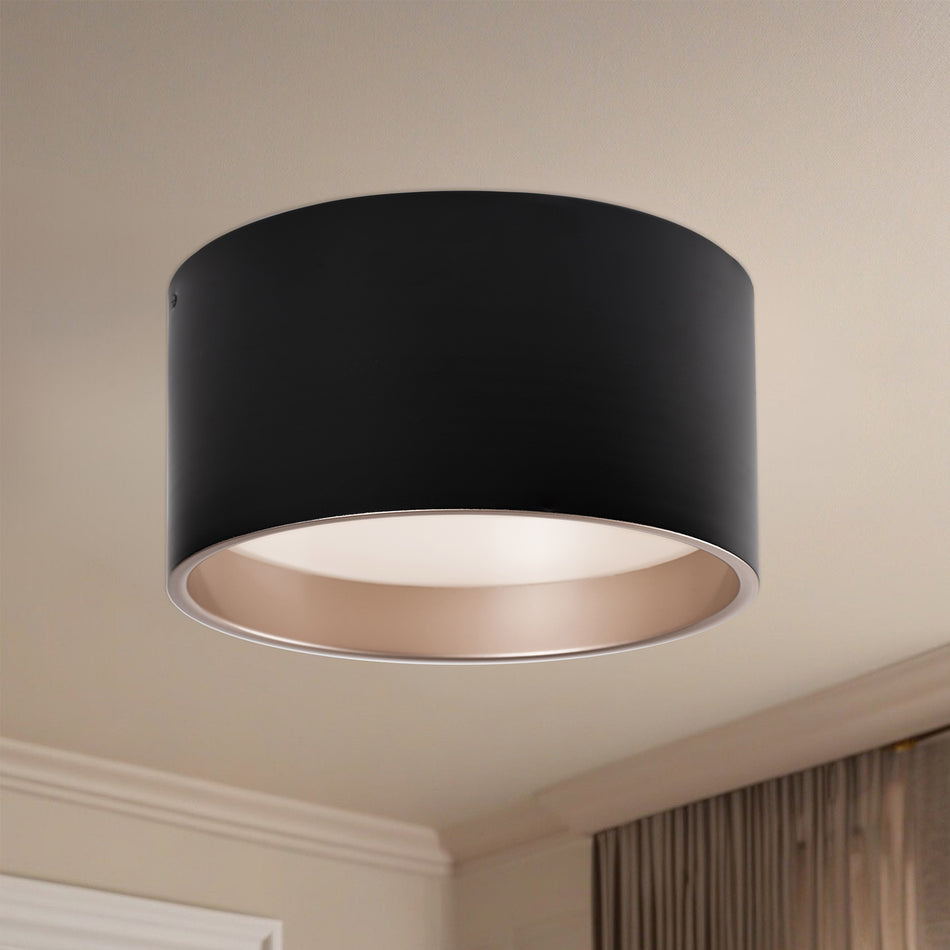 Mousinni 14-in Black LED Flush Mount by KUZCO