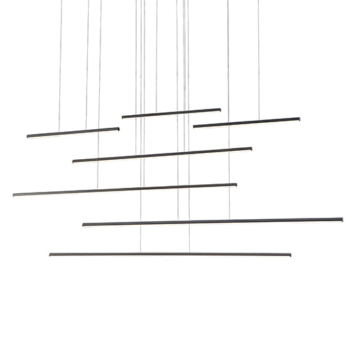 Chute Motion 70-in Black LED Multi Pendant by KUZCO