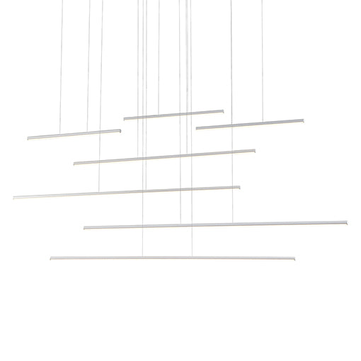 Chute Motion 70-in White LED Multi Pendant by KUZCO