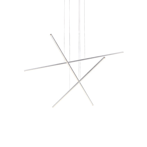 Vega Minor 3 Head Brushed Nickel LED Multi Pendant by KUZCO