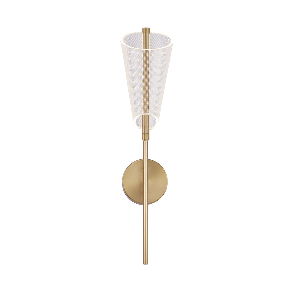 Mulberry 24-in Brushed Gold/Light Guide LED Wall Sconce by KUZCO