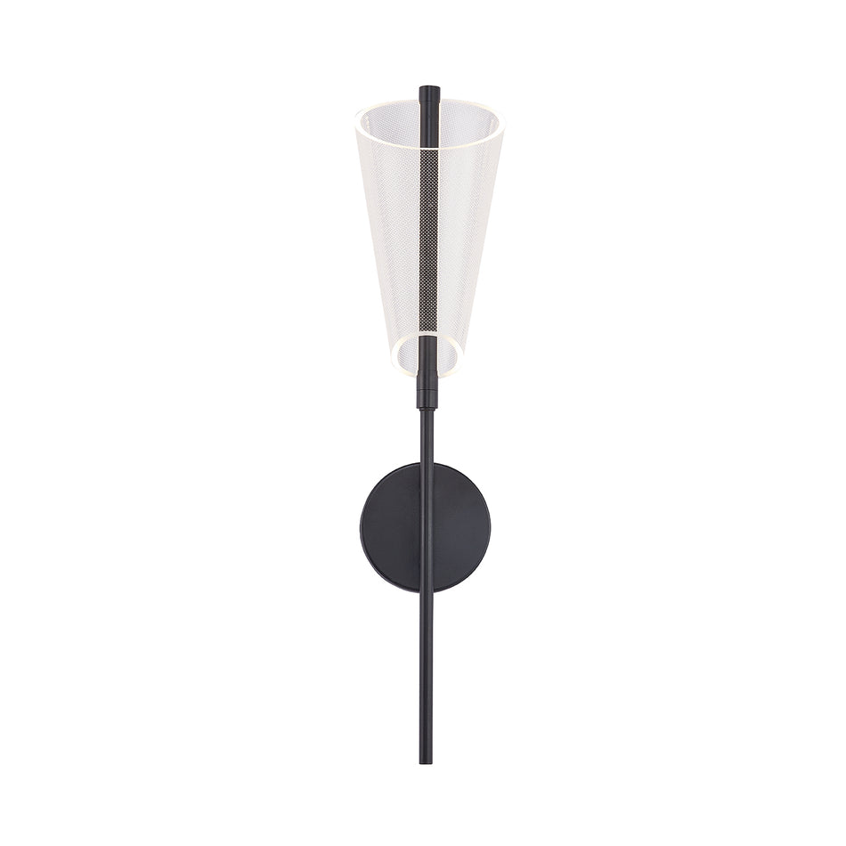Mulberry 24-in Black/Light Guide LED Wall Sconce by KUZCO