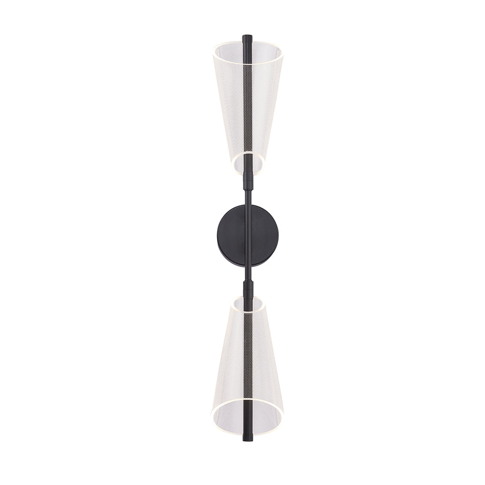 Mulberry 29-in Black/Light Guide LED Wall Sconce by KUZCO