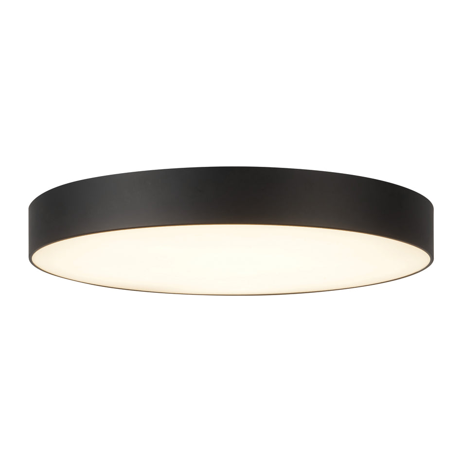 Musa 11-in Black dimmable LED Flush Mount