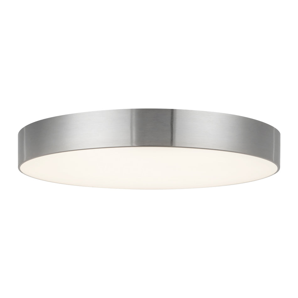 Musa 11-in Silver dimmable LED Flush Mount