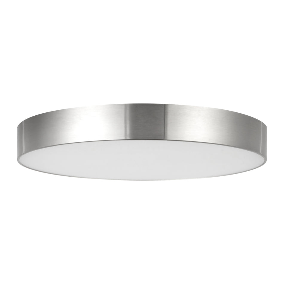 Musa 11-in Silver dimmable LED Flush Mount