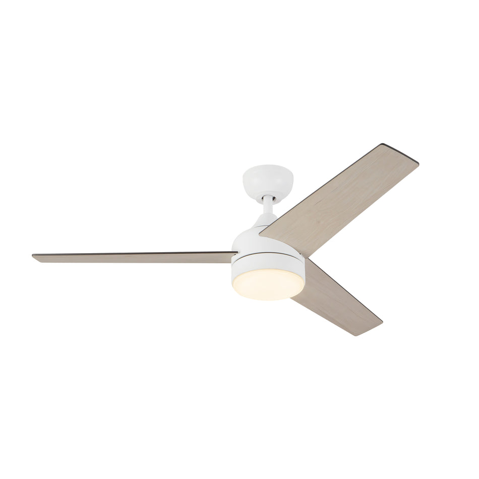 Nash 52-in White reversible blade Ceiling Fan with LED Light Kit