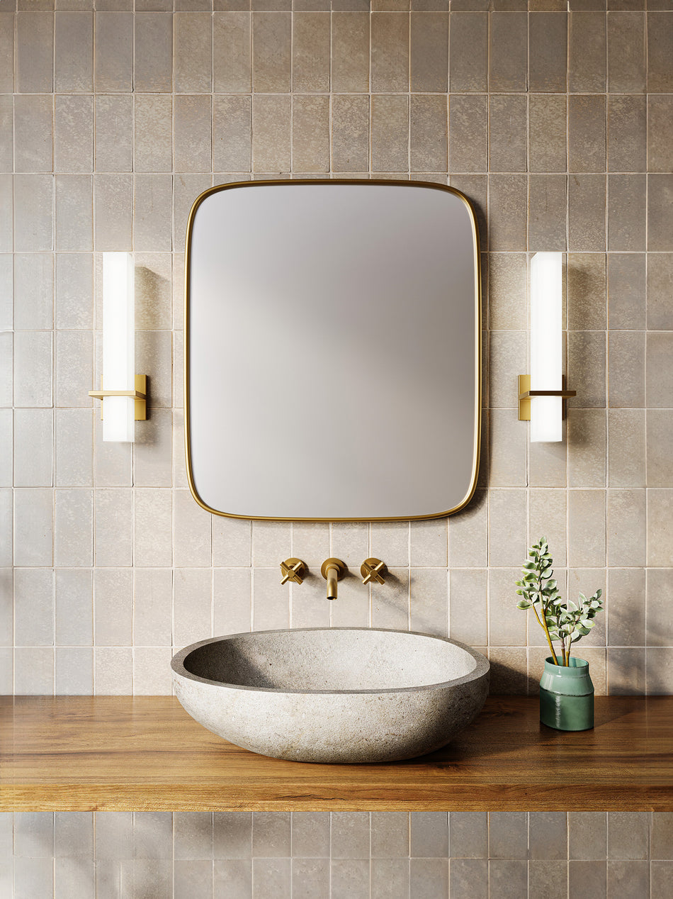 Nepal 18-in Brushed Gold LED Wall Sconce by KUZCO