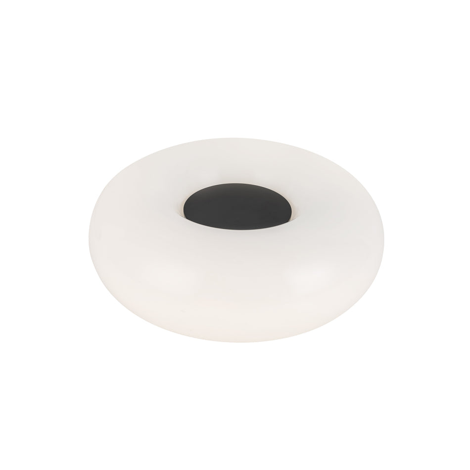 Nimbus 8-in Black/Opal Glass LED Table Lamp by KUZCO