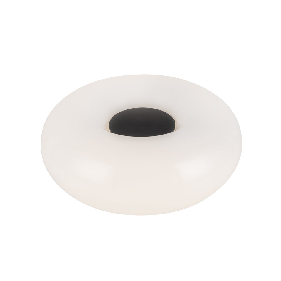 Nimbus 12-in Black/Opal Glass LED Table Lamp by KUZCO