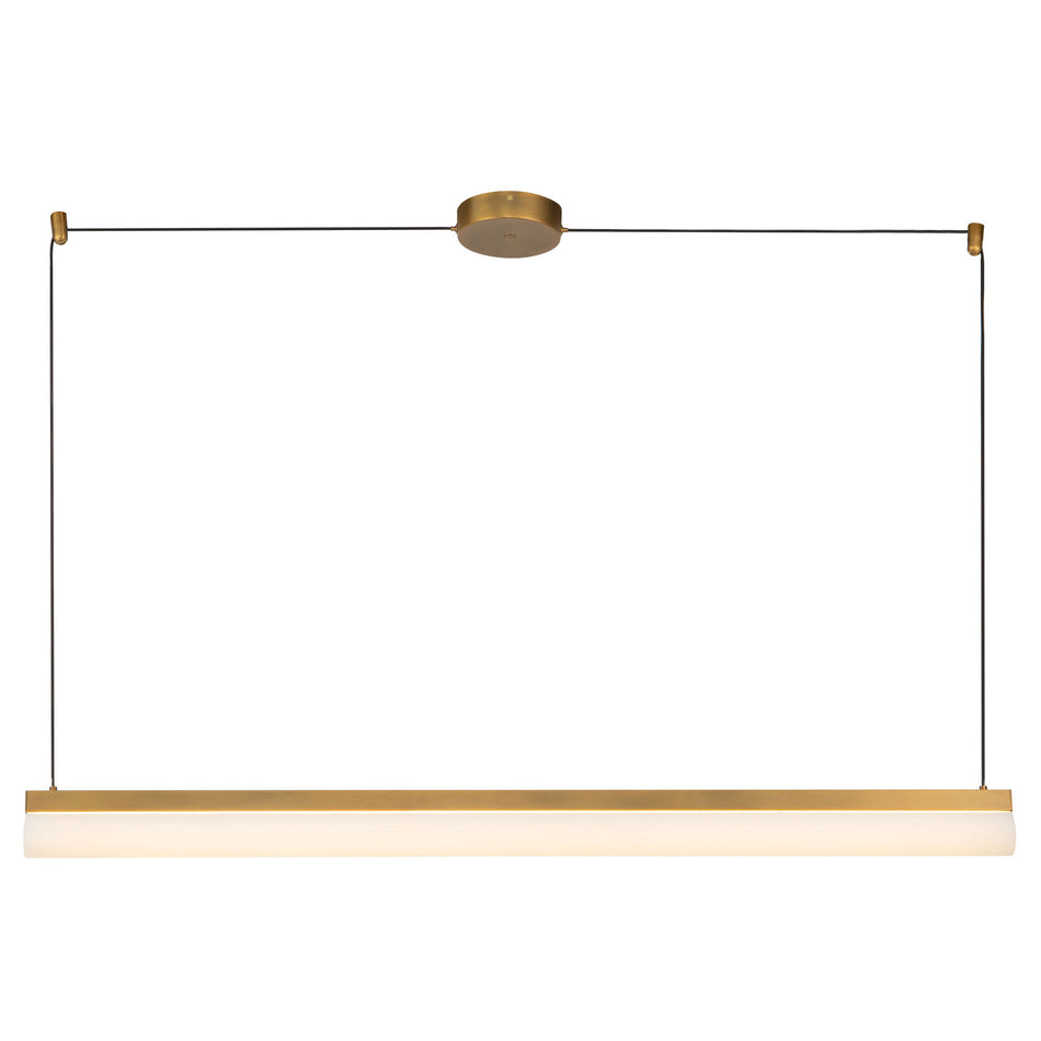 Nio 45-in Brass dimmable LED Linear Pendant
