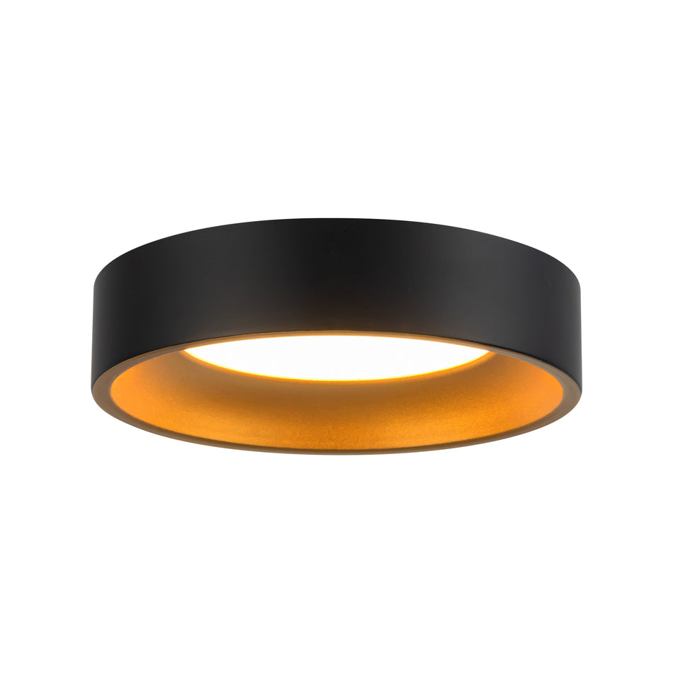 Nix 5-in Black dimmable LED Flush Mount