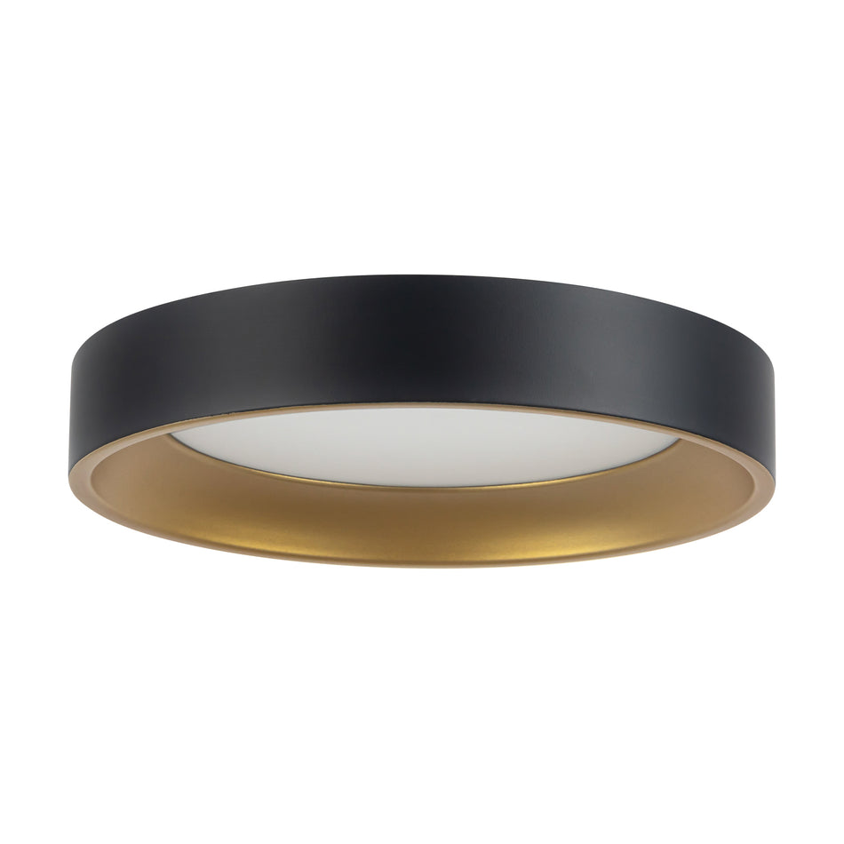 Nix 7-in Black dimmable LED Flush Mount