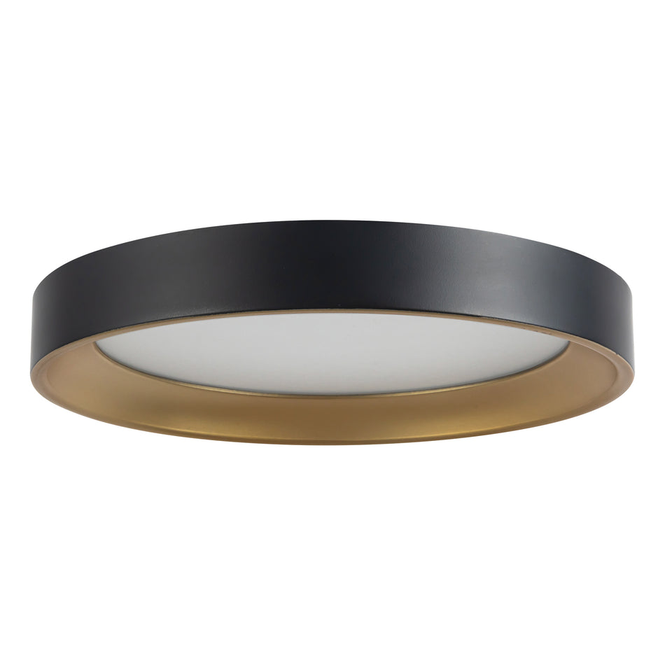 Nix 9-in Black dimmable LED Flush Mount