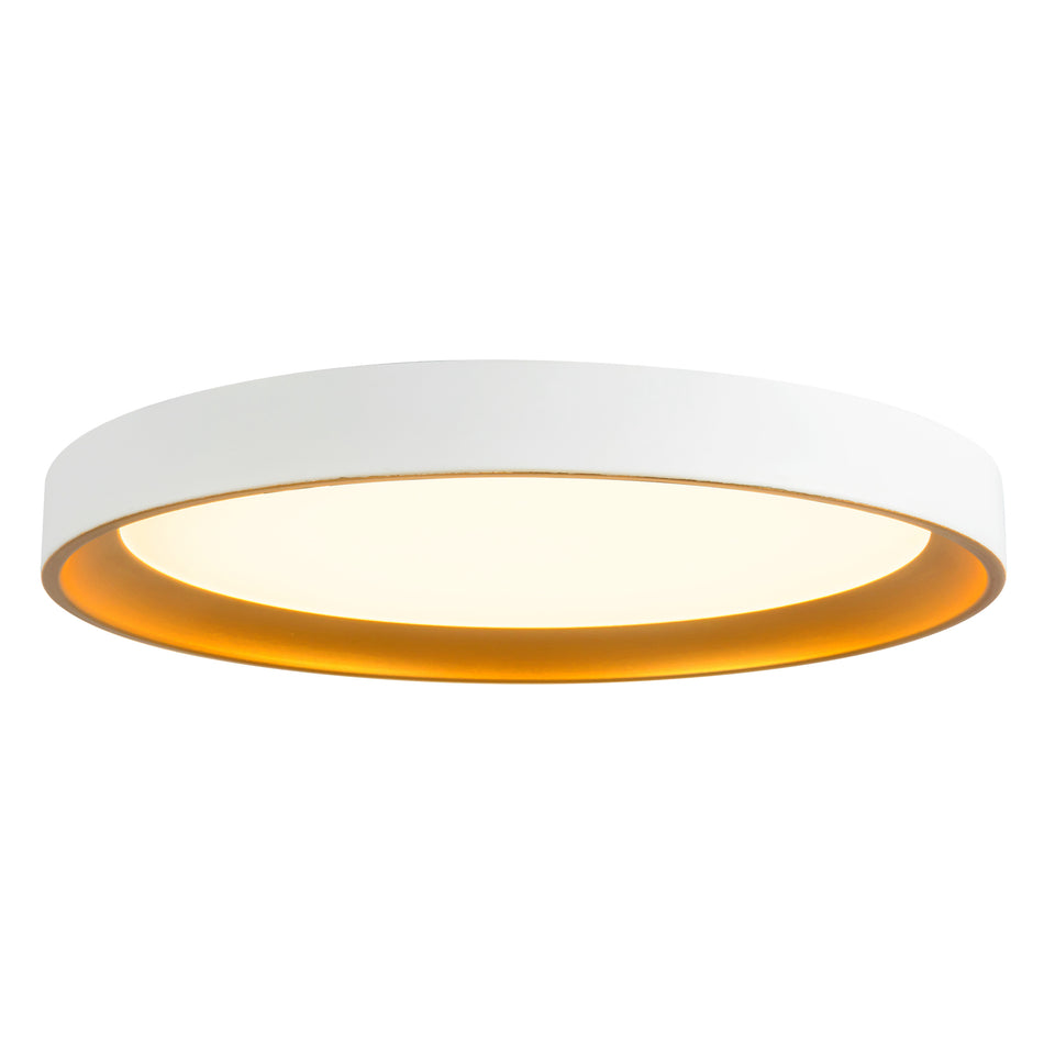 Nix 12-in White dimmable LED Flush Mount