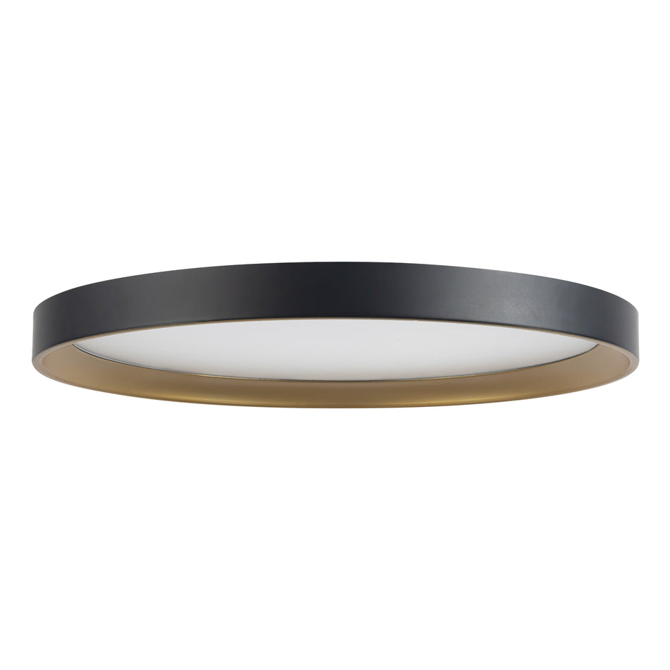Nix 15-in Black dimmable LED Flush Mount