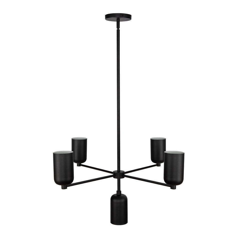 Nola 31-in Black 5 Lights Chandelier by KUZCO