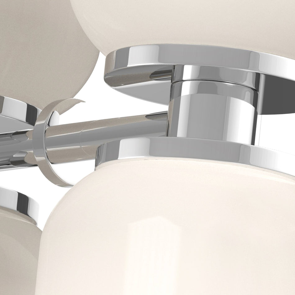 Nola 3-in Chrome/Glossy Opal Glass Socket Wall Sconce by KUZCO