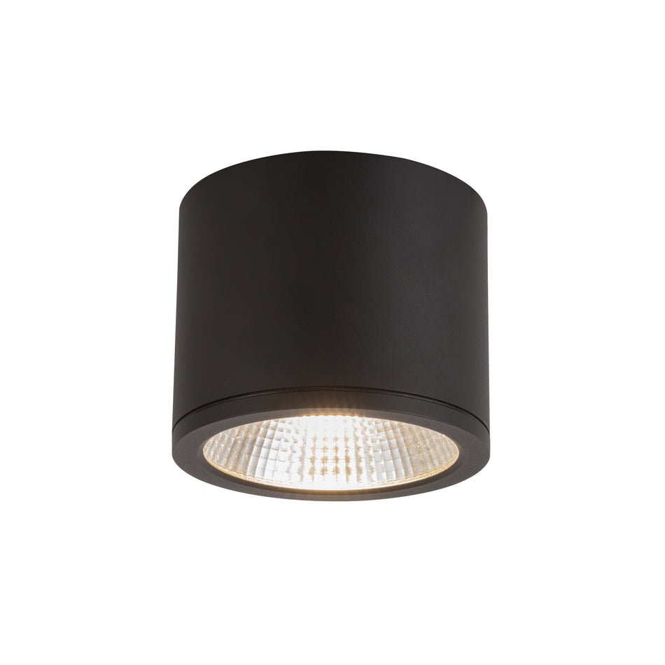 Nordic 4-in (5-in Dia.) Black LED Exterior Ceiling