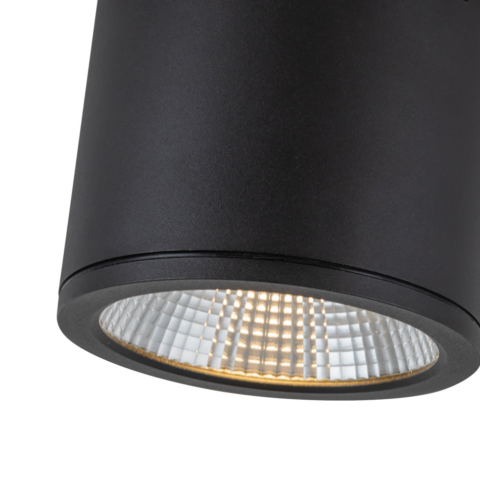 Nordic 4-in (5-in Dia.) Black LED Exterior Ceiling by KUZCO