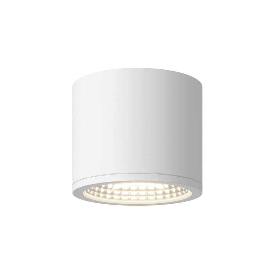 Nordic 4-in (5-in Dia.) White LED Exterior Ceiling