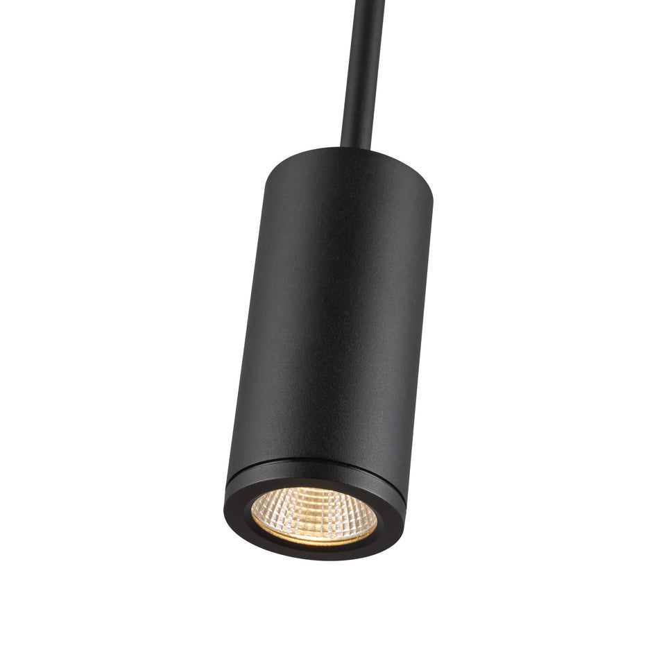 Nordic 5-in (2-in Dia.) Black LED Exterior Pendant by KUZCO