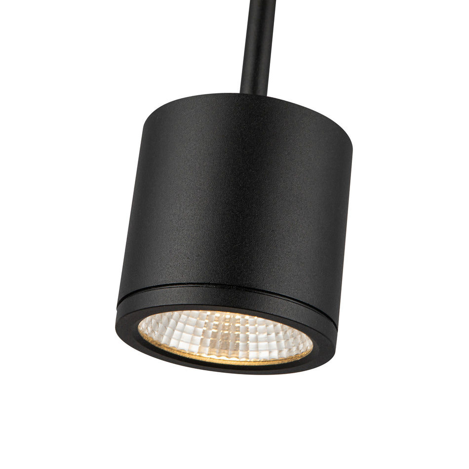 Nordic 3-in (3-in Dia.) Black LED Exterior Pendant by KUZCO