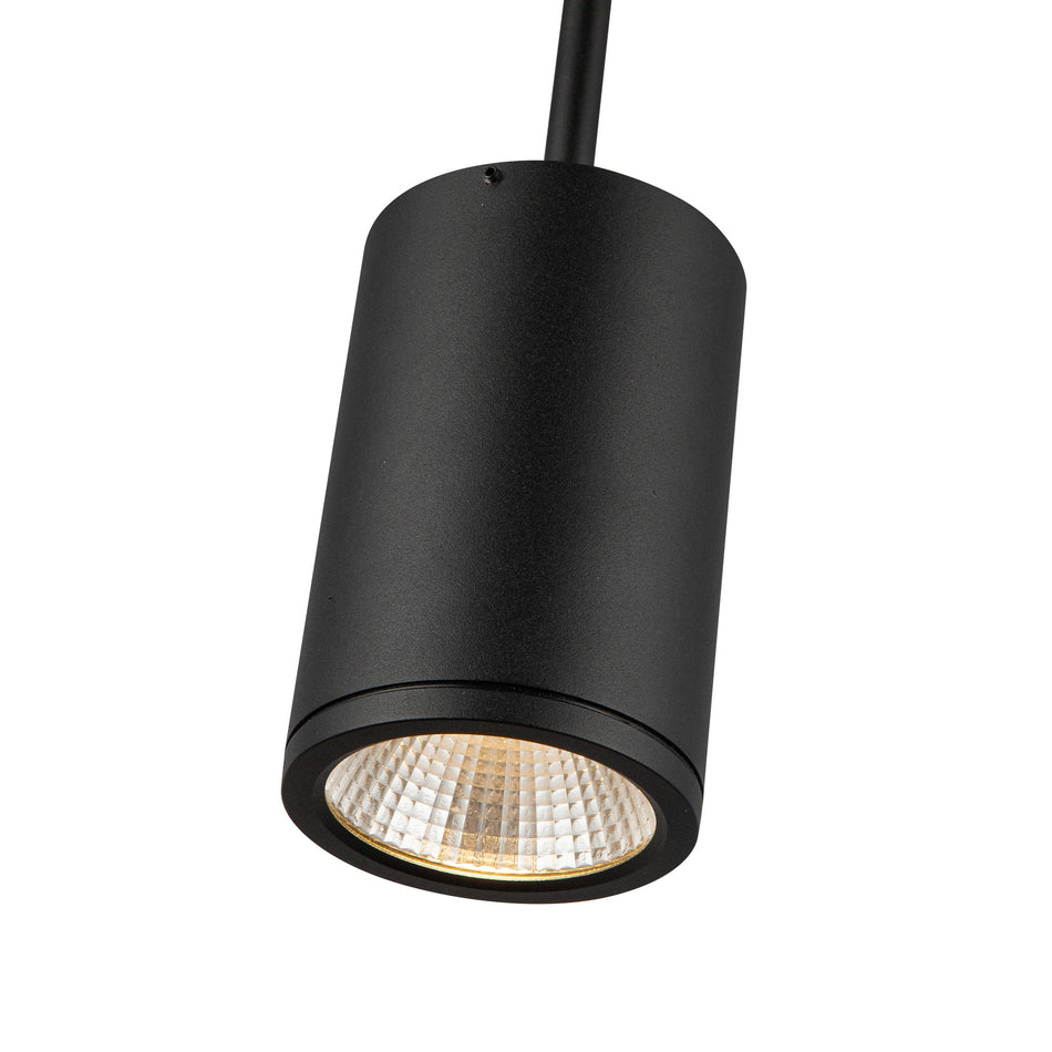 Nordic 5-in (3-in Dia.) Black LED Exterior Pendant by KUZCO