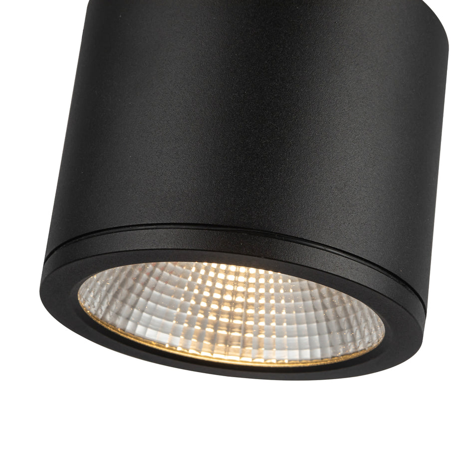 Nordic 4-in (5-in Dia.) Black LED Exterior Pendant by KUZCO