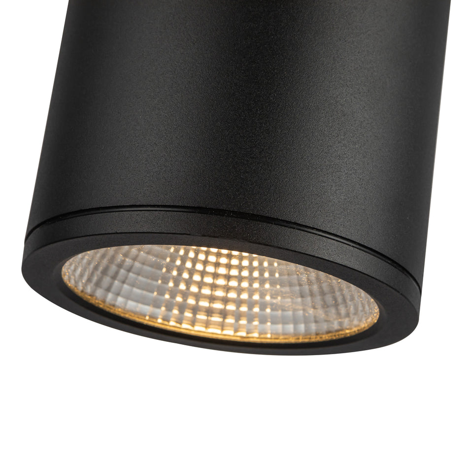 Nordic 6-in (5-in Dia.) Black LED Exterior Pendant by KUZCO