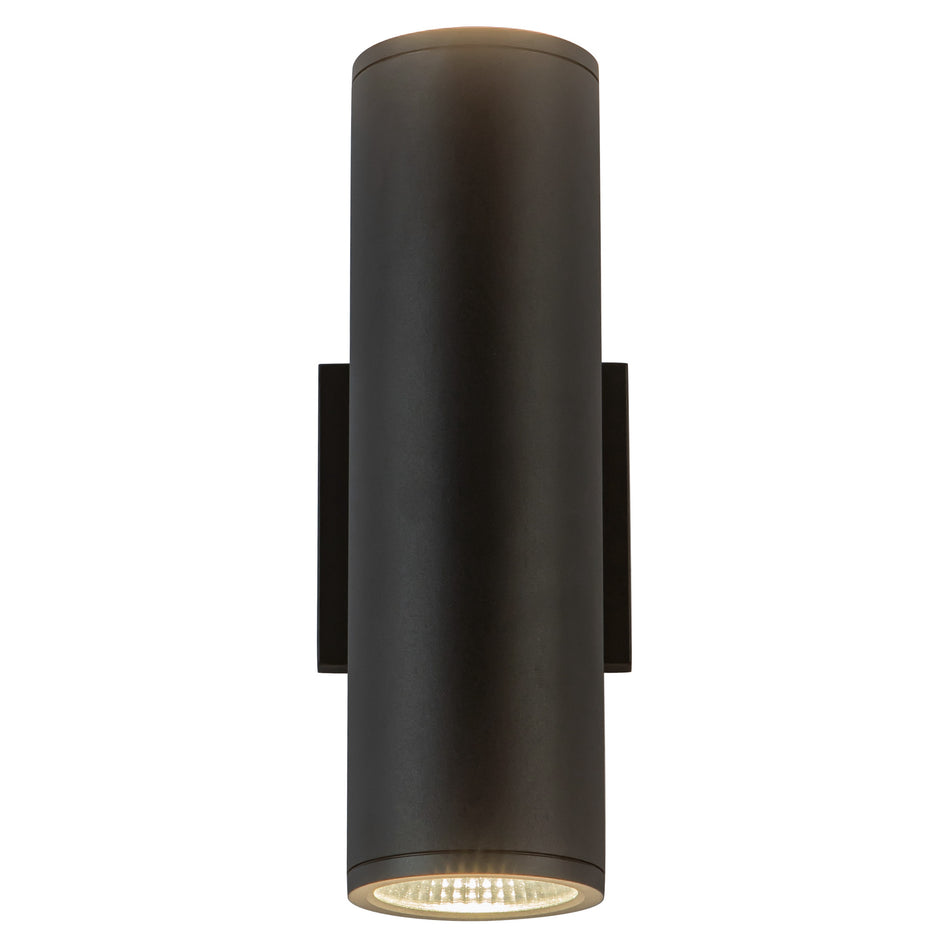 Nordic 12-in (3-in Dia.) Black LED Exterior Wall by KUZCO